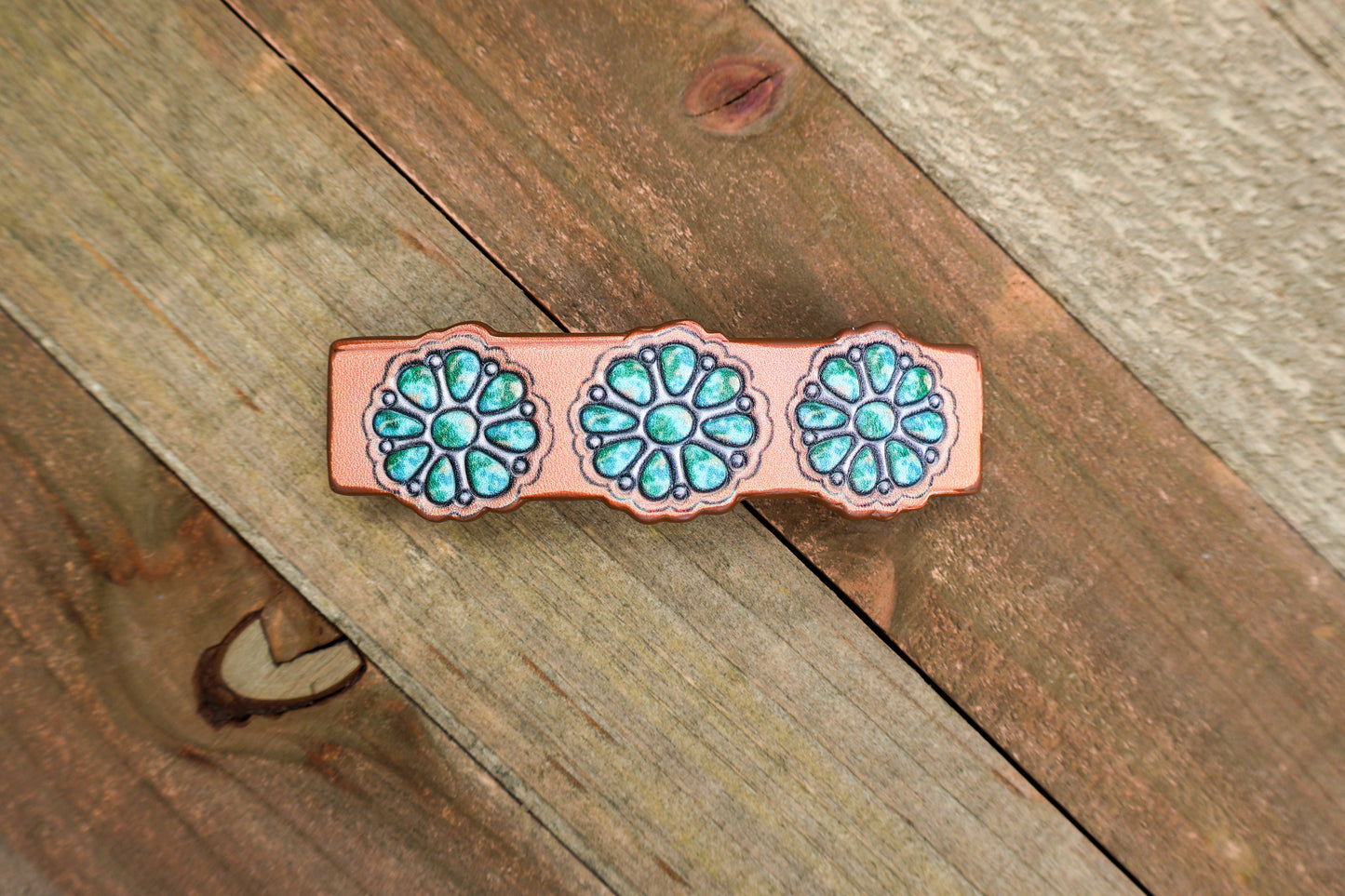 Heading Out West Tooled Concho Hair Barrette