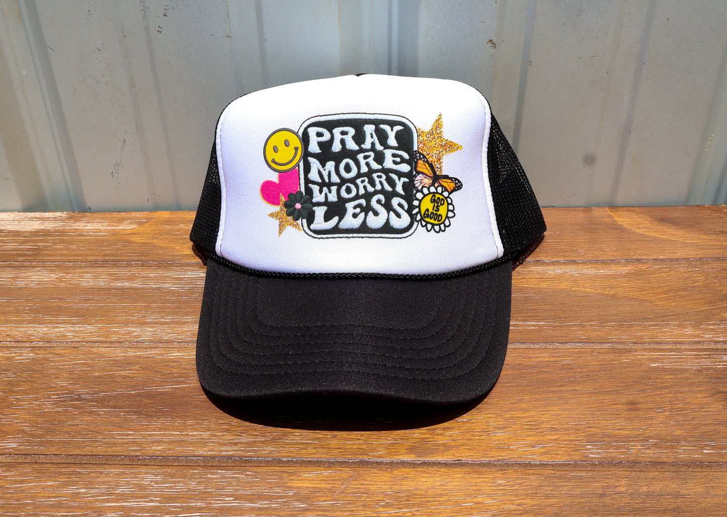 Pray More Worry Less Trucker Hat