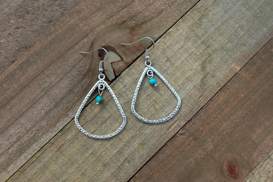 Turquoise Triangle Earrings