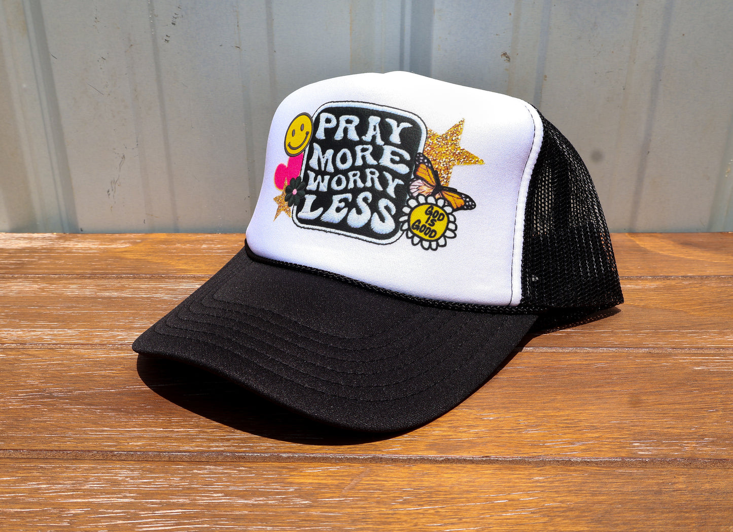 Pray More Worry Less Trucker Hat